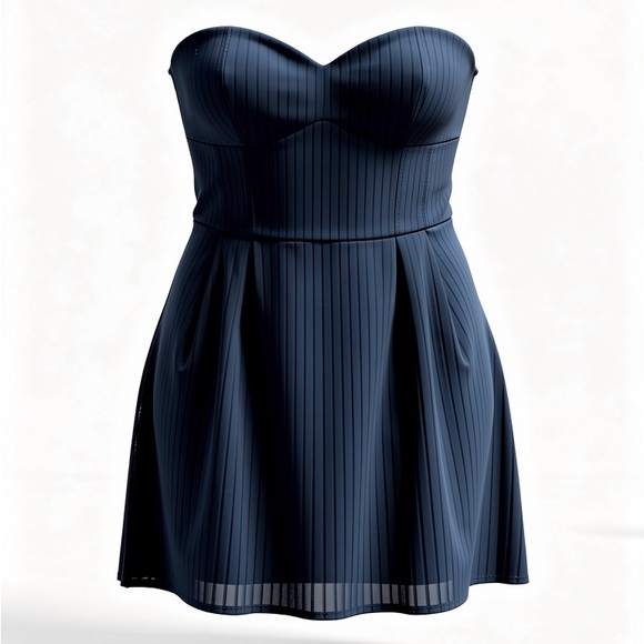 Diane Von Furstenberg Women Black Strapless Mini Dress Sleeveless Zip Size 12 - Picture 2 of 9